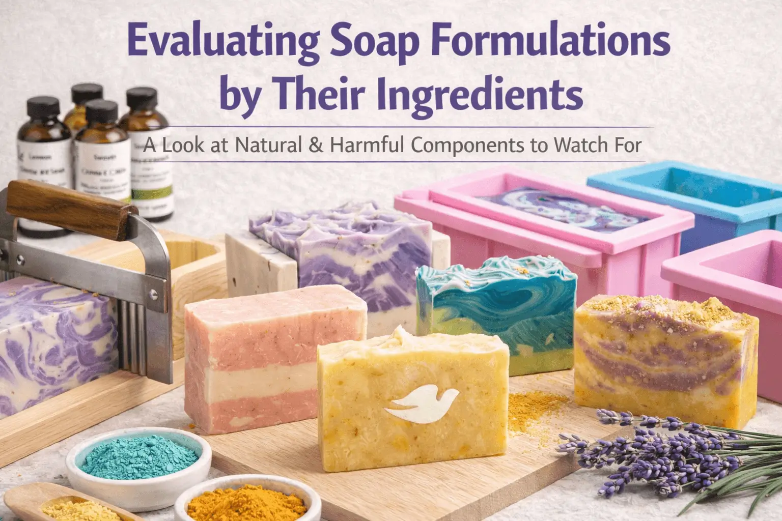 Neutral evaluation of nurture soap formulations, molds, fragrance oils, and handmade soap structures